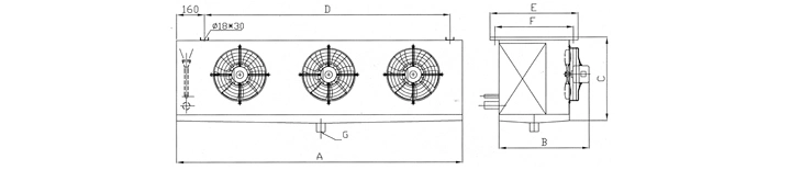 High Quality Compressor Air Cooler/ Evaporative Air Cooler with Unit Cooler Cold Room/ Low Noise Evaporative Air Cooler