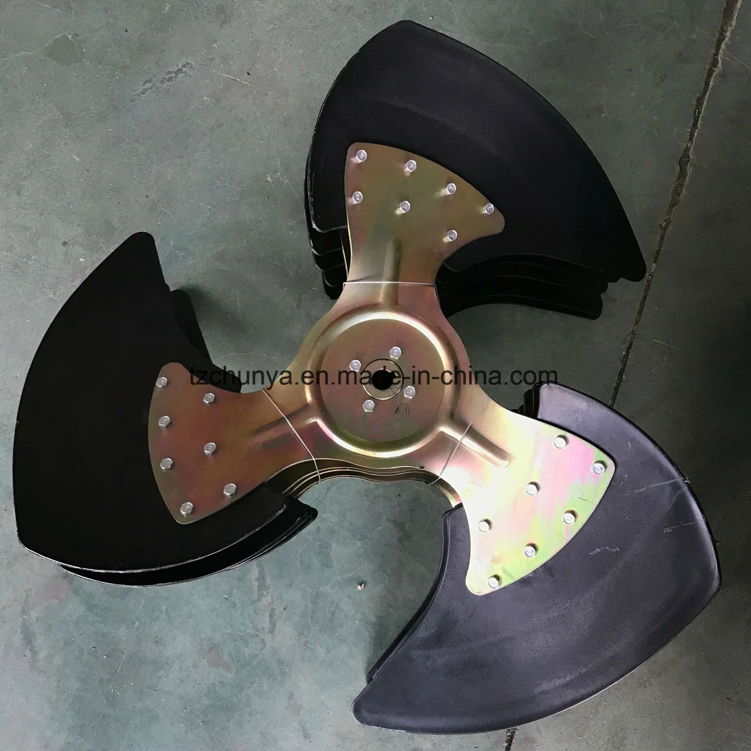 3 шт. железный вентилятор с лопастями вентилятора из полипропилена для промышленного воздухоохладителя производительностью 18000 м3/ч